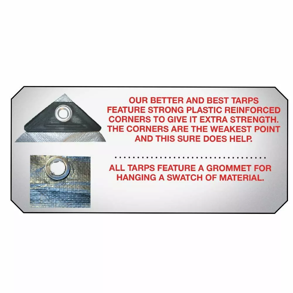 Erickson Heavy Duty Silver Poly Tarp 5 Erickson Heavy Duty Silver Poly Tarp - Image 3