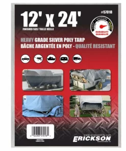 Erickson Heavy Duty Silver Poly Tarp 20 Erickson Heavy Duty Silver Poly Tarp -Farm & Ranch best sale 1010967new 1
