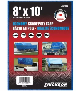Erickson All Purpose Blue Economy Grade Tarp -Farm & Ranch best sale 5380039new