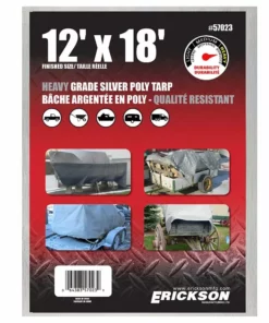 Erickson Heavy Duty Silver Poly Tarp 18 Erickson Heavy Duty Silver Poly Tarp -Farm & Ranch best sale 7302985new 1