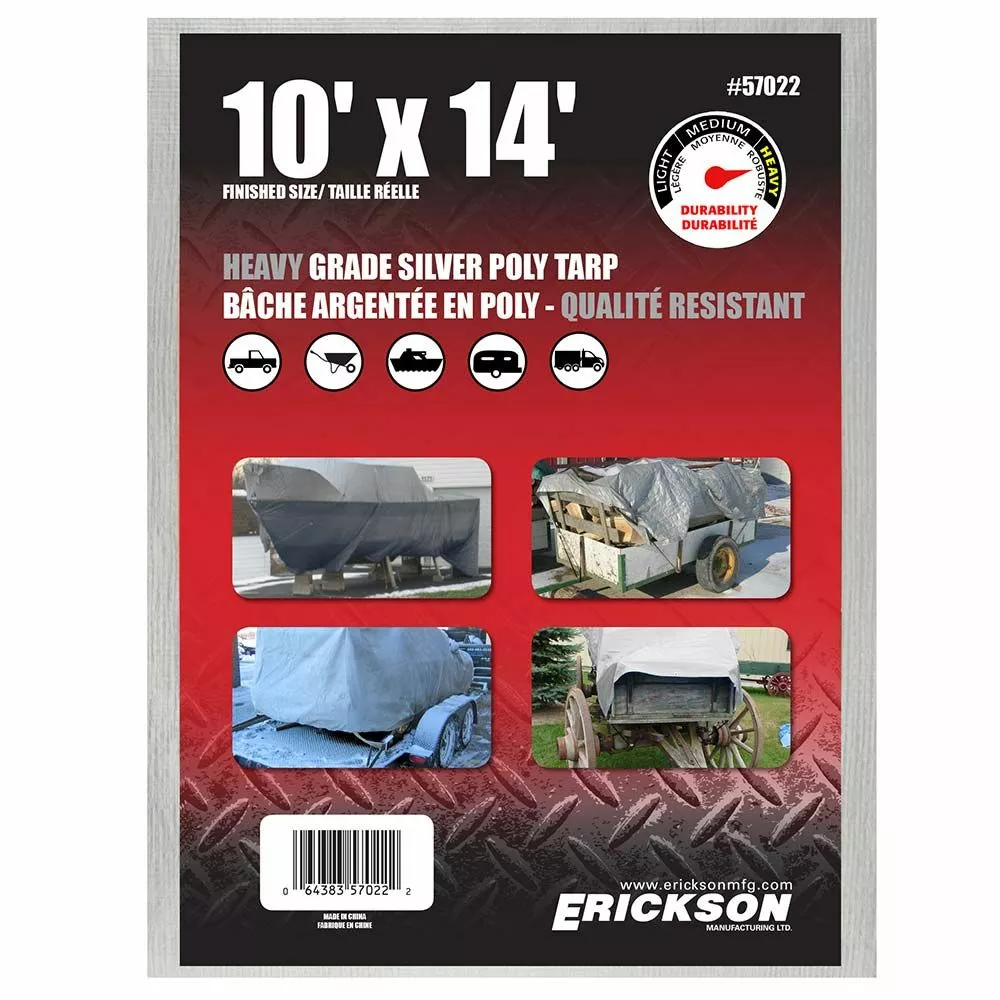 Erickson Heavy Duty Silver Poly Tarp 7 Erickson Heavy Duty Silver Poly Tarp - Image 5