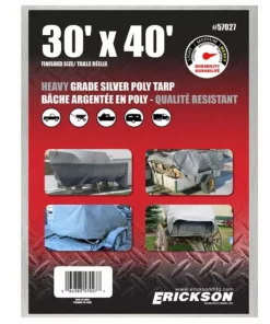 Erickson Heavy Duty Silver Poly Tarp 23 Erickson Heavy Duty Silver Poly Tarp -Farm & Ranch best sale 7303764new 1